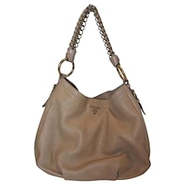 Prada-Cervo lux hobo-Beige